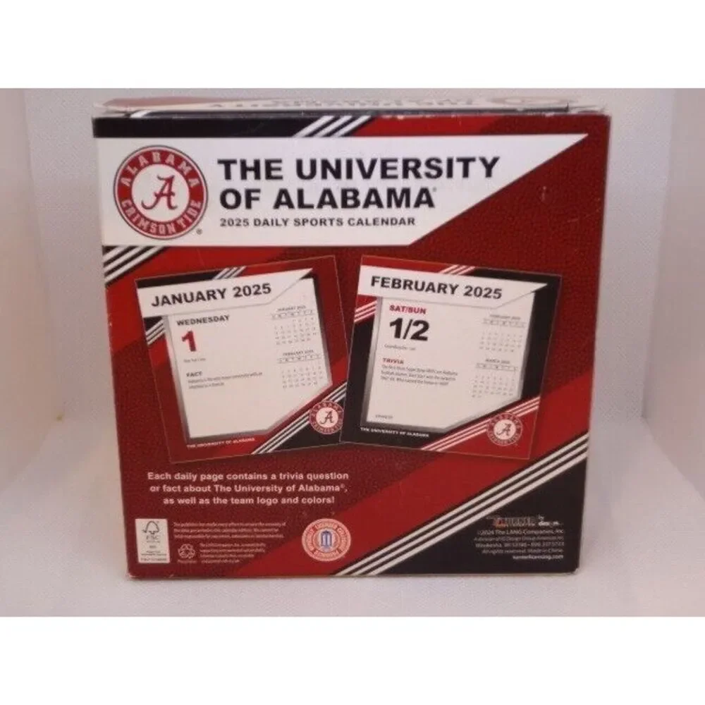 Turner Alabama‎ Crimson Tide 2025 Daily Box Calendar w